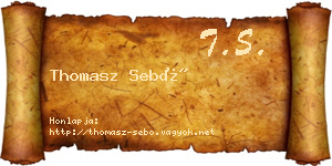 Thomasz Sebő névjegykártya